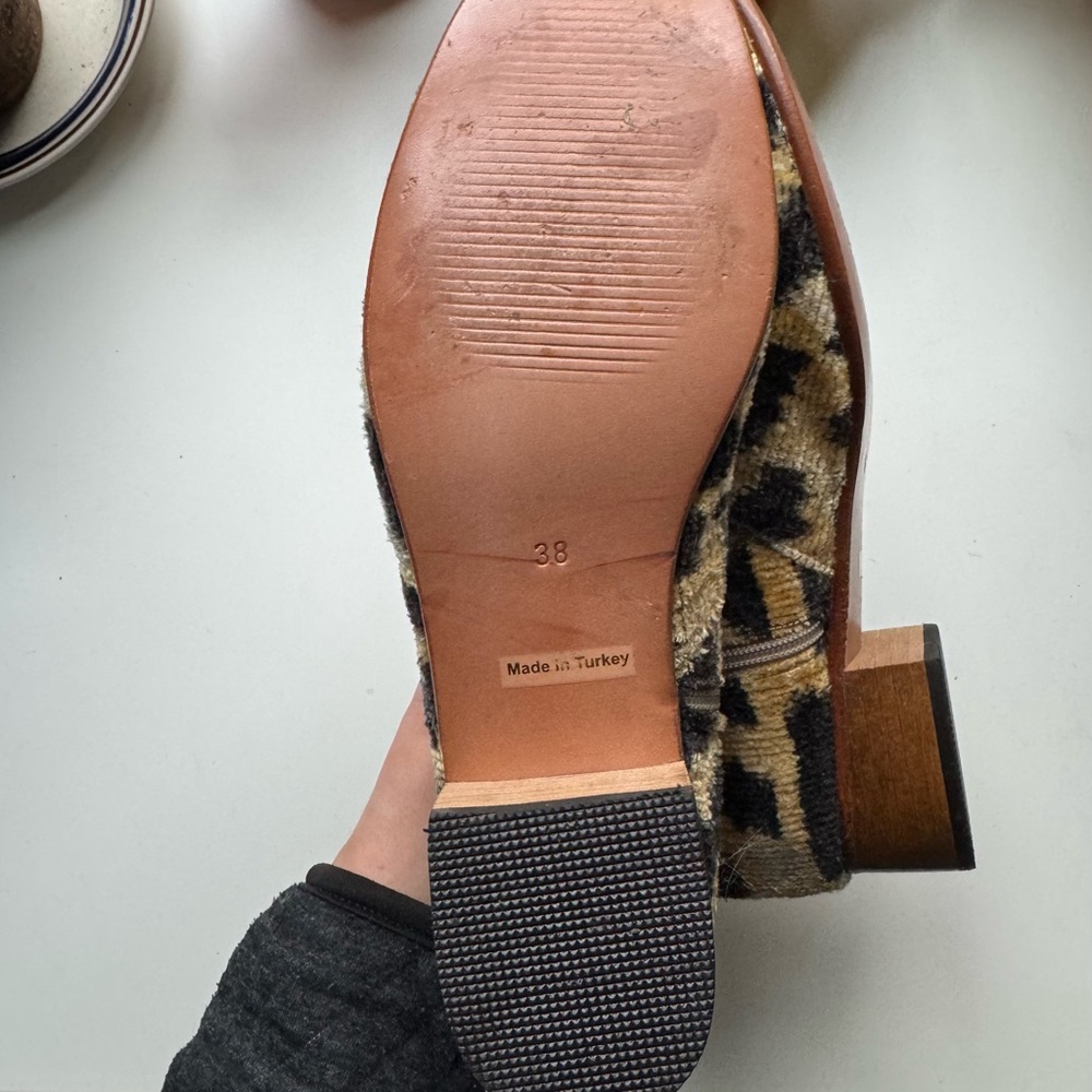 Artemis Design Co Velvet Leopard Booties Size 38 - Picture 3 of 4